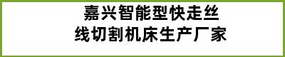 嘉兴智能型快走丝线切割机床生产厂家