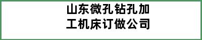 山东微孔钻孔加工机床订做公司