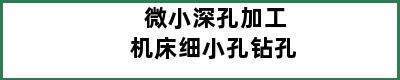 微小深孔加工机床细小孔钻孔