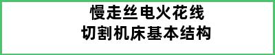 慢走丝电火花线切割机床基本结构