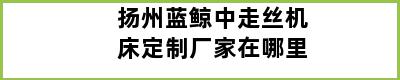 扬州蓝鲸中走丝机床定制厂家在哪里