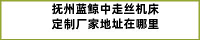 抚州蓝鲸中走丝机床定制厂家地址在哪里