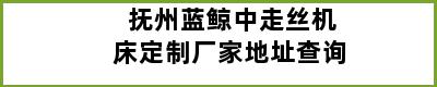 抚州蓝鲸中走丝机床定制厂家地址查询