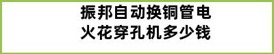 振邦自动换铜管电火花穿孔机多少钱