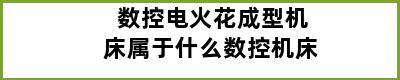 数控电火花成型机床属于什么数控机床