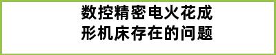 数控精密电火花成形机床存在的问题