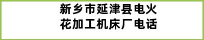 新乡市延津县电火花加工机床厂电话