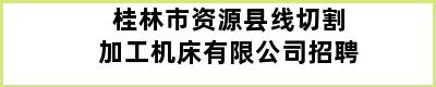 桂林市资源县线切割加工机床有限公司招聘