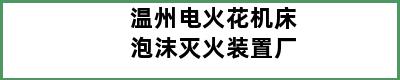 温州电火花机床泡沫灭火装置厂