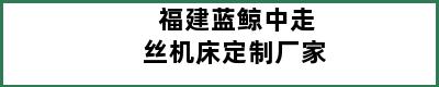 福建蓝鲸中走丝机床定制厂家