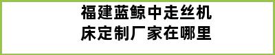 福建蓝鲸中走丝机床定制厂家在哪里