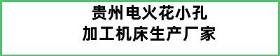 贵州电火花小孔加工机床生产厂家