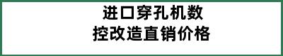 进口穿孔机数控改造直销价格